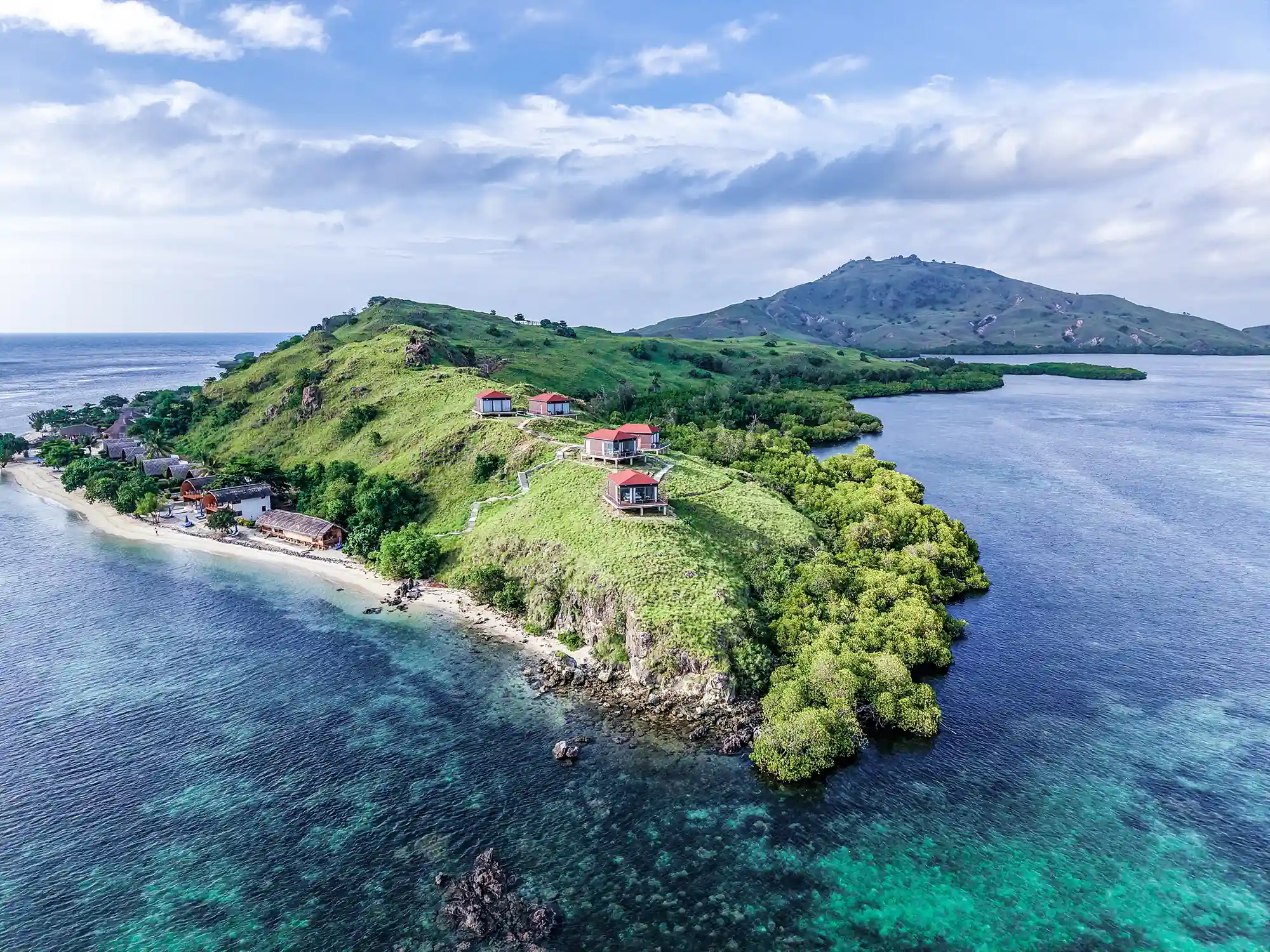 Komodo Resort island aerial